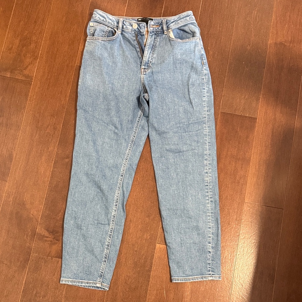Light Wash High-Rise Straight Jeans